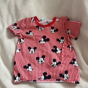 Wild rich kids Disney mickey stripe tee size 6